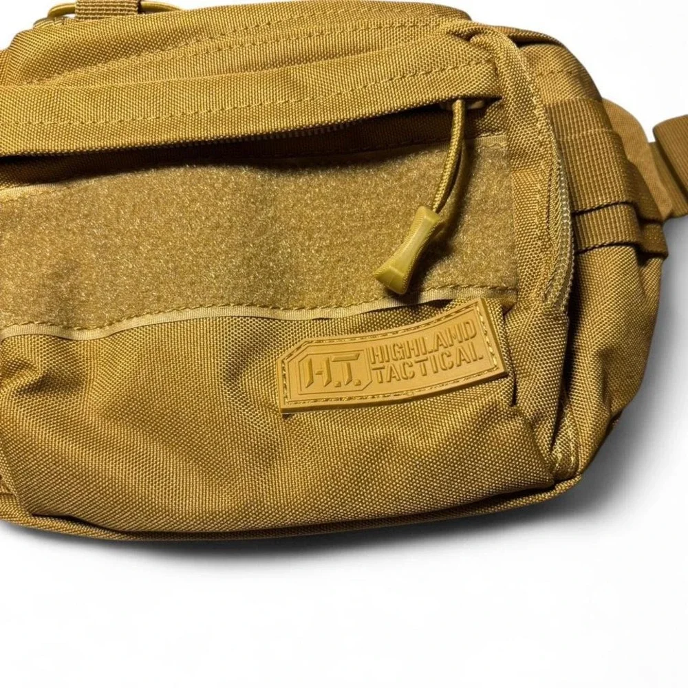Highland Tactical Fanny Pack Tan‎ Waist Bag Pouch MOLLE Tactical Gear